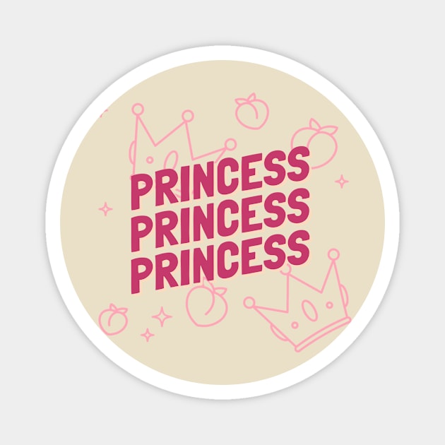 Peach Princess Magnet by Tip Top Tee's